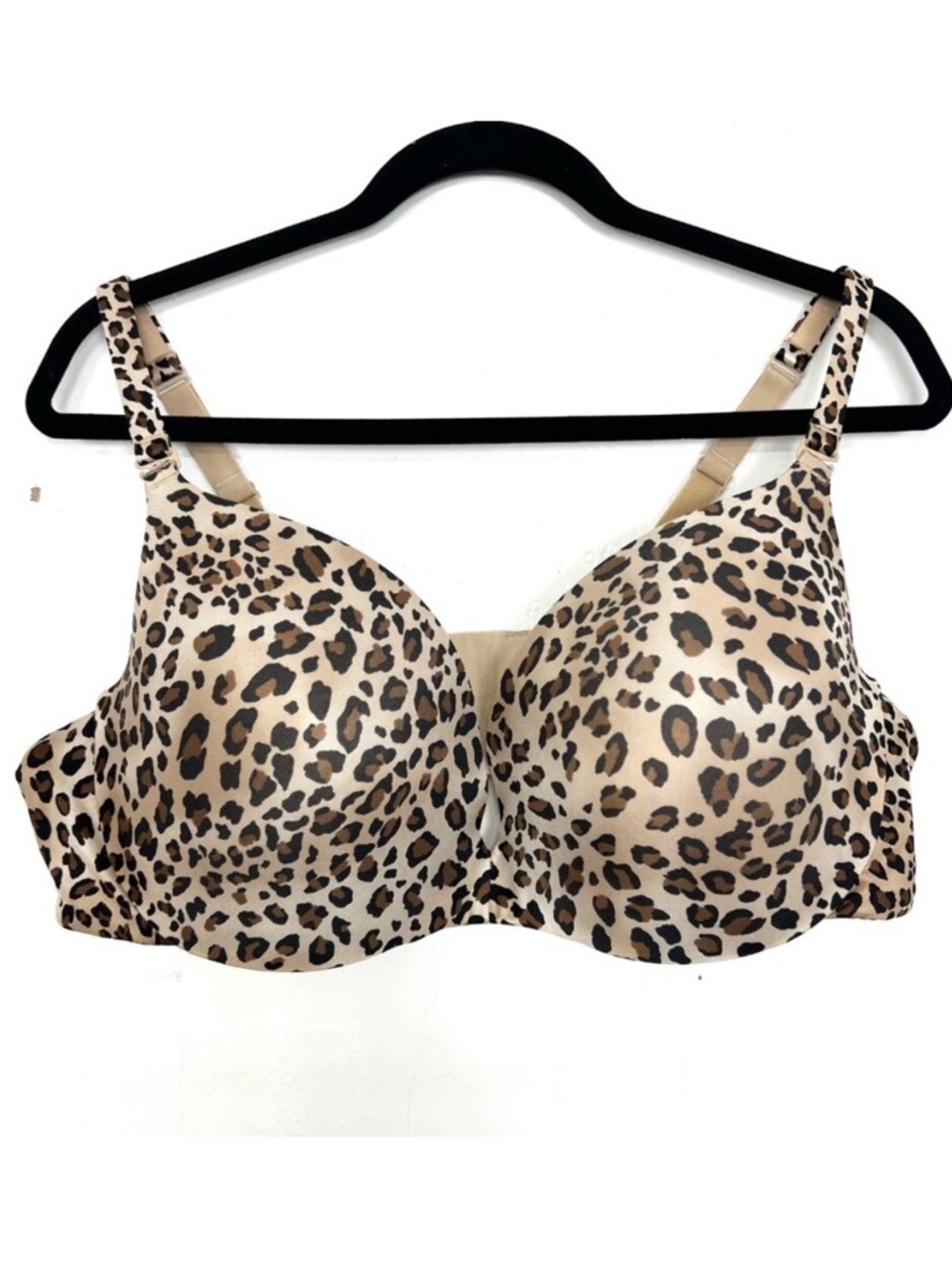 Cacique Leopard‎ Print Bra Sz 46C Lightly Lined Animal Convertible Strapless